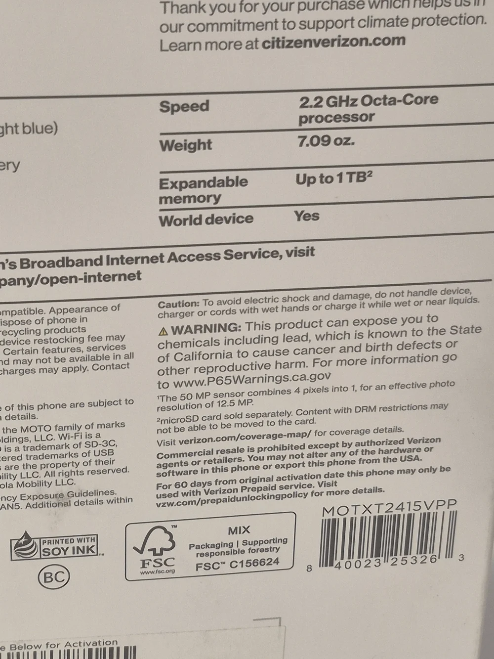 Moto G Power 5G (Verizon) - Pre Paid